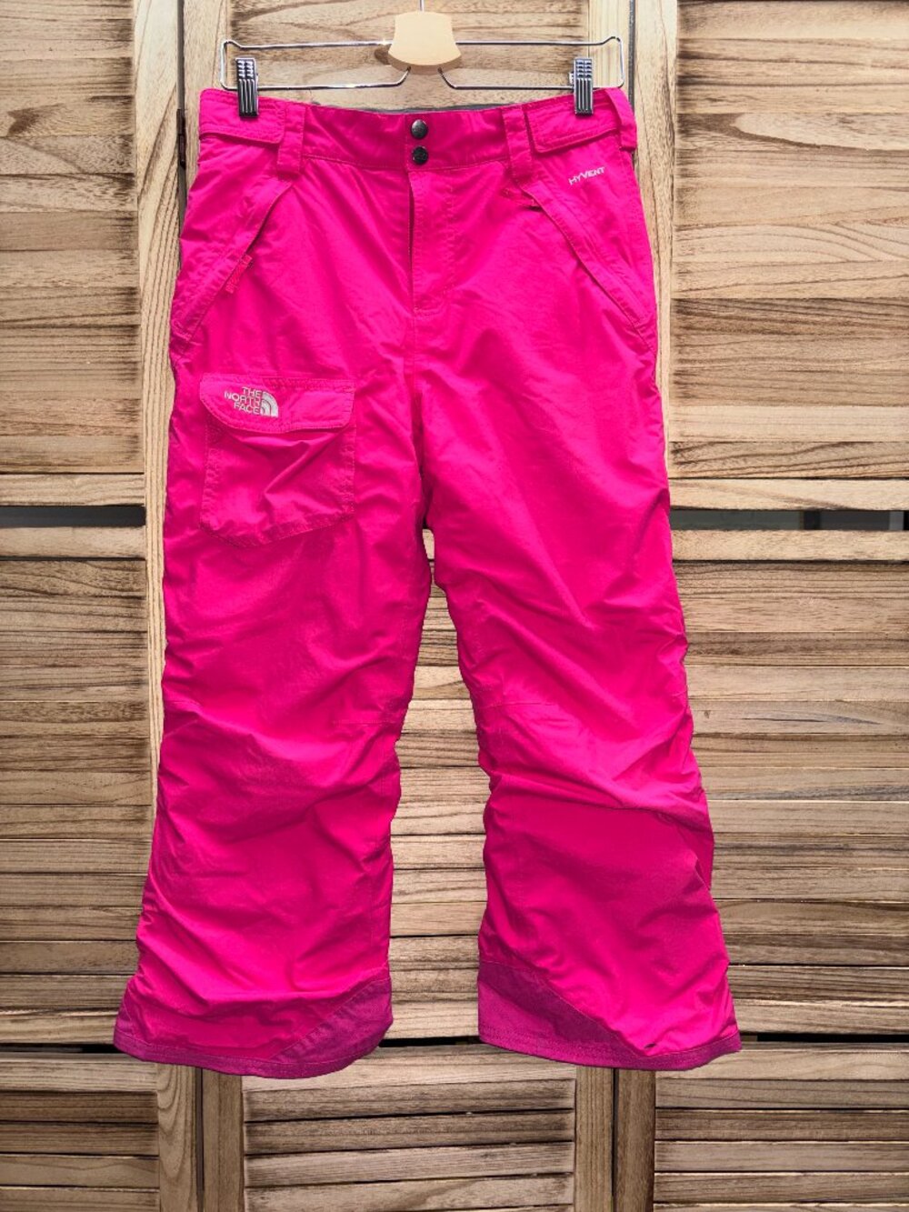 The North Face Girl's HyVent Hot Pink Snow Pants Size L 14/16 Waterproof